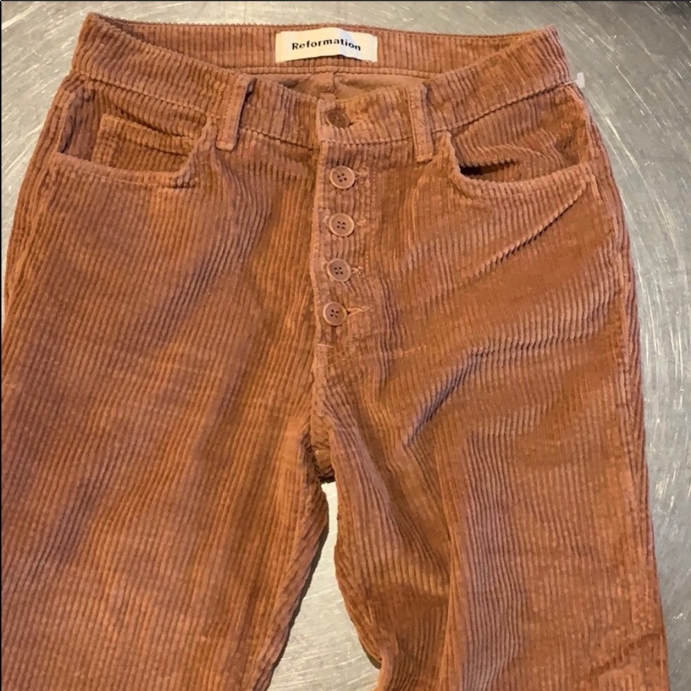 High rise corduroy Reformation Austin pants